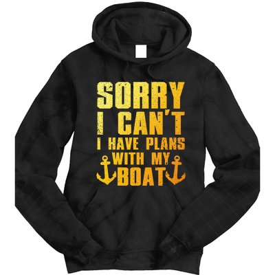 Cool Boat Captain For Pontoon Boat Owners Boating Tie Dye Hoodie