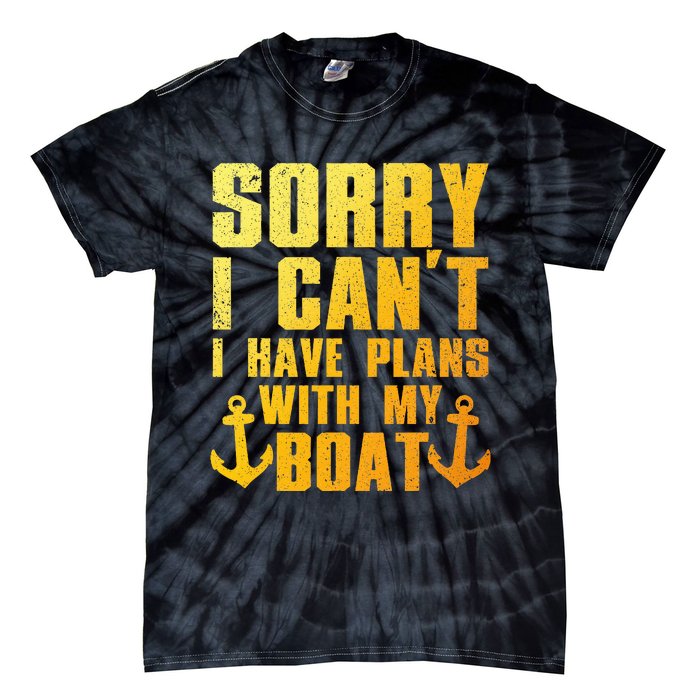 Cool Boat Captain For Pontoon Boat Owners Boating Tie-Dye T-Shirt