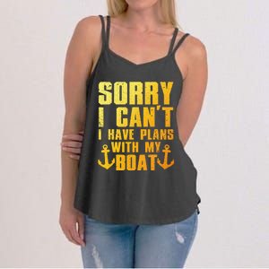 Cool Boat Captain For Pontoon Boat Owners Boating Women's Strappy Tank