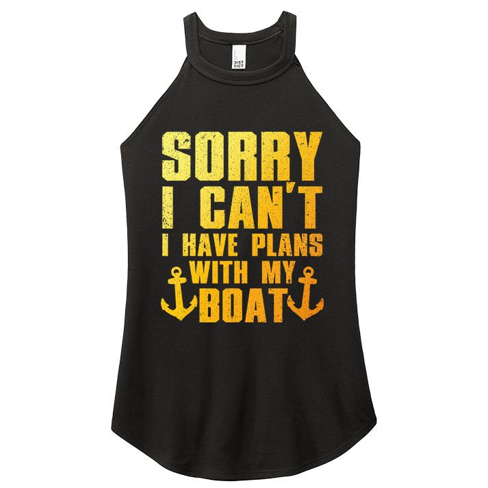 Cool Boat Captain For Pontoon Boat Owners Boating Women's Perfect Tri Rocker Tank