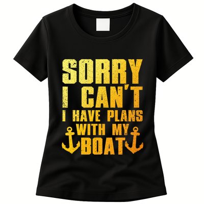 Cool Boat Captain For Pontoon Boat Owners Boating Womens T-Shirt