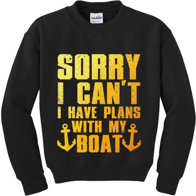 Cool Boat Captain For Pontoon Boat Owners Boating Kids Sweatshirt