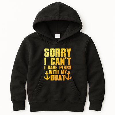 Cool Boat Captain For Pontoon Boat Owners Boating Kids Hoodie