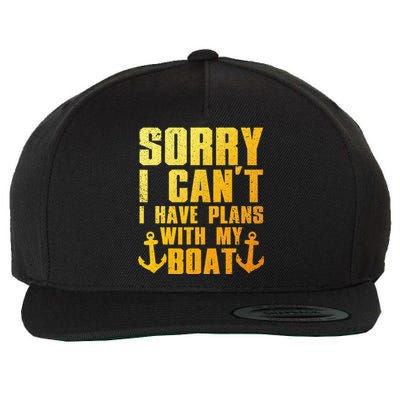 Cool Boat Captain For Pontoon Boat Owners Boating Wool Snapback Cap