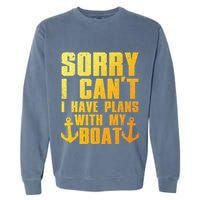Cool Boat Captain For Pontoon Boat Owners Boating Garment-Dyed Sweatshirt