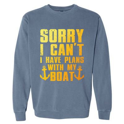 Cool Boat Captain For Pontoon Boat Owners Boating Garment-Dyed Sweatshirt