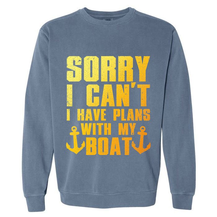 Cool Boat Captain For Pontoon Boat Owners Boating Garment-Dyed Sweatshirt