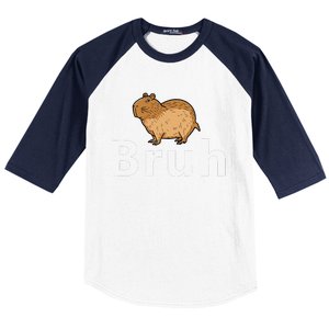 Capybara Bruh Baseball Sleeve Shirt