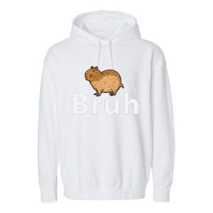 Capybara Bruh Garment-Dyed Fleece Hoodie