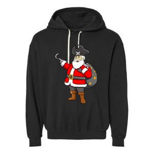 Caribbean Buccaneer Christmas Freebooter Boy Santa Pirate Garment-Dyed Fleece Hoodie