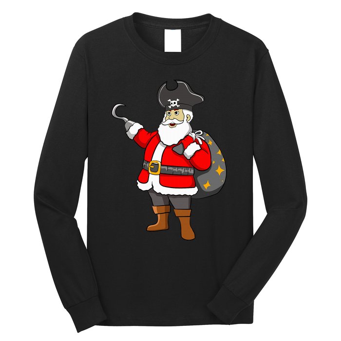 Caribbean Buccaneer Christmas Freebooter Boy Santa Pirate Long Sleeve Shirt