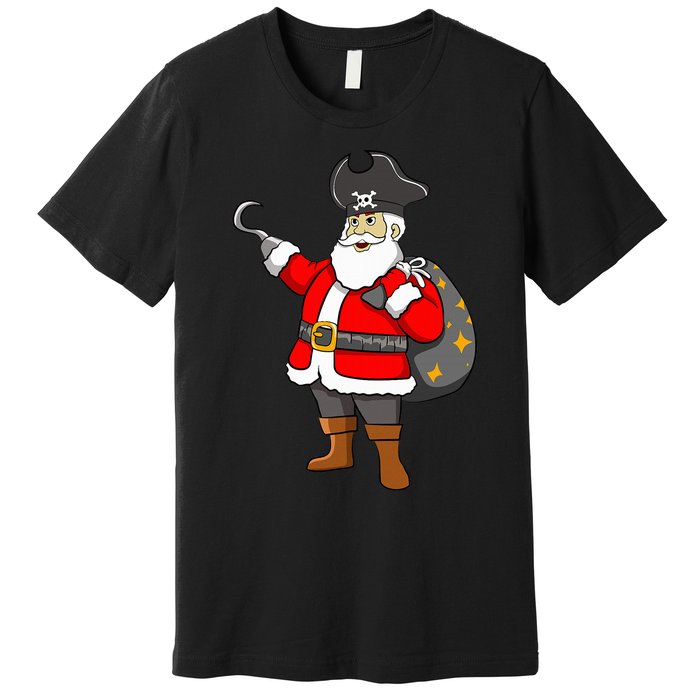 Caribbean Buccaneer Christmas Freebooter Boy Santa Pirate Premium T-Shirt