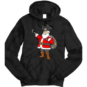 Caribbean Buccaneer Christmas Freebooter Boy Santa Pirate Tie Dye Hoodie