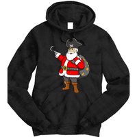 Caribbean Buccaneer Christmas Freebooter Boy Santa Pirate Tie Dye Hoodie