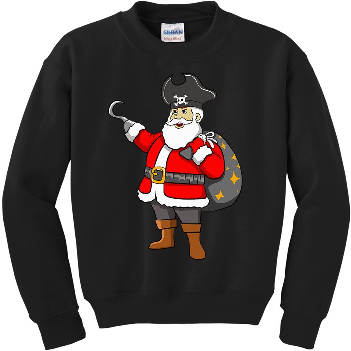 Caribbean Buccaneer Christmas Freebooter Boy Santa Pirate Kids Sweatshirt