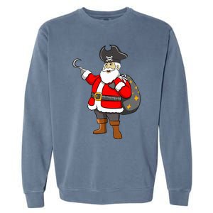 Caribbean Buccaneer Christmas Freebooter Boy Santa Pirate Garment-Dyed Sweatshirt