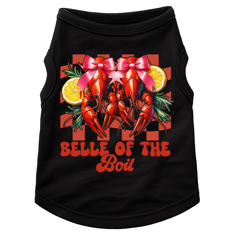Crawfish Boil Coquette Bow Belle Of The Boil Cajun Seafood Doggie Tank