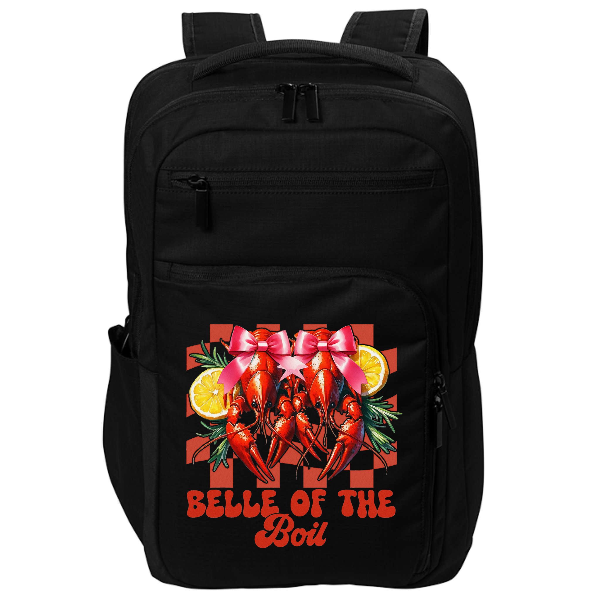 Crawfish Boil Coquette Bow Belle Of The Boil Cajun Seafood Impact Tech Backpack