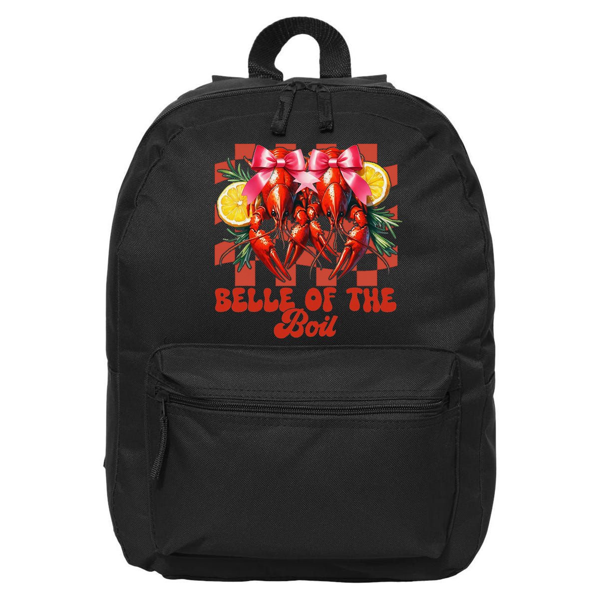 Crawfish Boil Coquette Bow Belle Of The Boil Cajun Seafood 16 in Basic Backpack