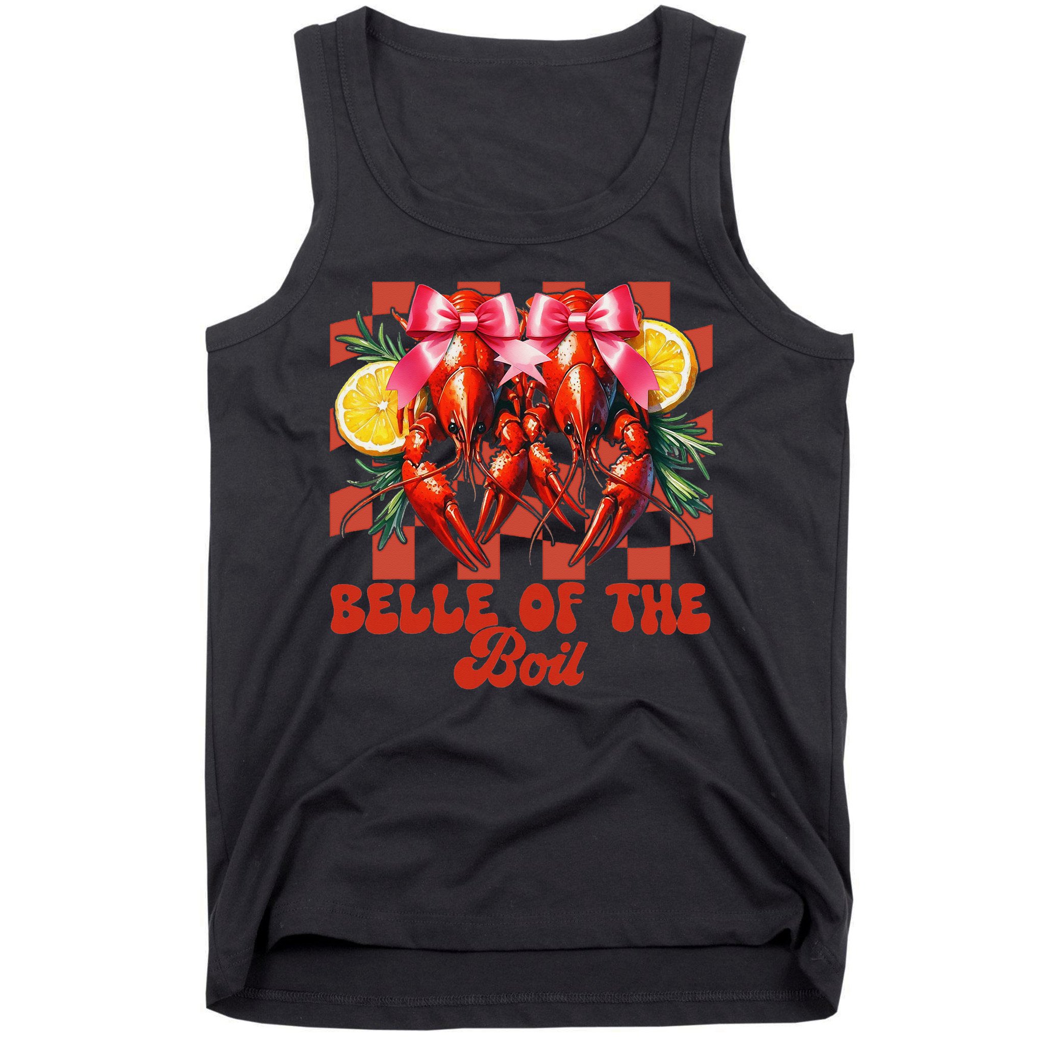 Crawfish Boil Coquette Bow Belle Of The Boil Cajun Seafood Tank Top