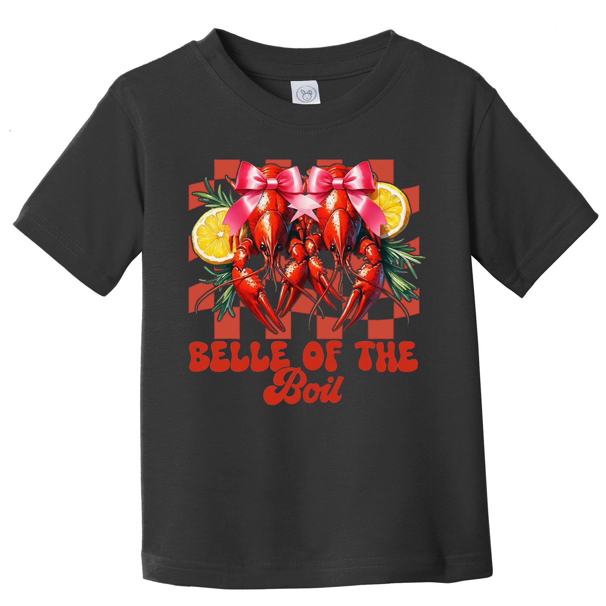 Crawfish Boil Coquette Bow Belle Of The Boil Cajun Seafood Toddler T-Shirt