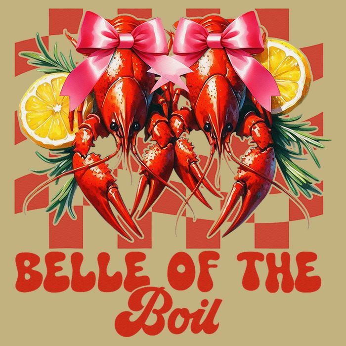 Crawfish Boil Coquette Bow Belle Of The Boil Cajun Seafood Cooling Performance Crew T-Shirt