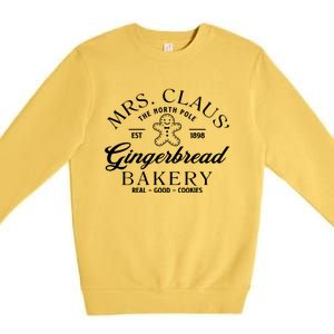 Christmas Baker Cookie Mrs Claus Gingerbread Bakery Gift Premium Crewneck Sweatshirt