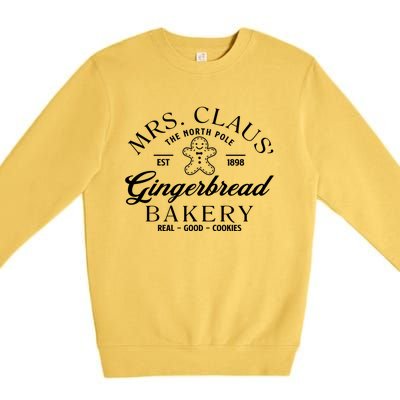 Christmas Baker Cookie Mrs Claus Gingerbread Bakery Gift Premium Crewneck Sweatshirt