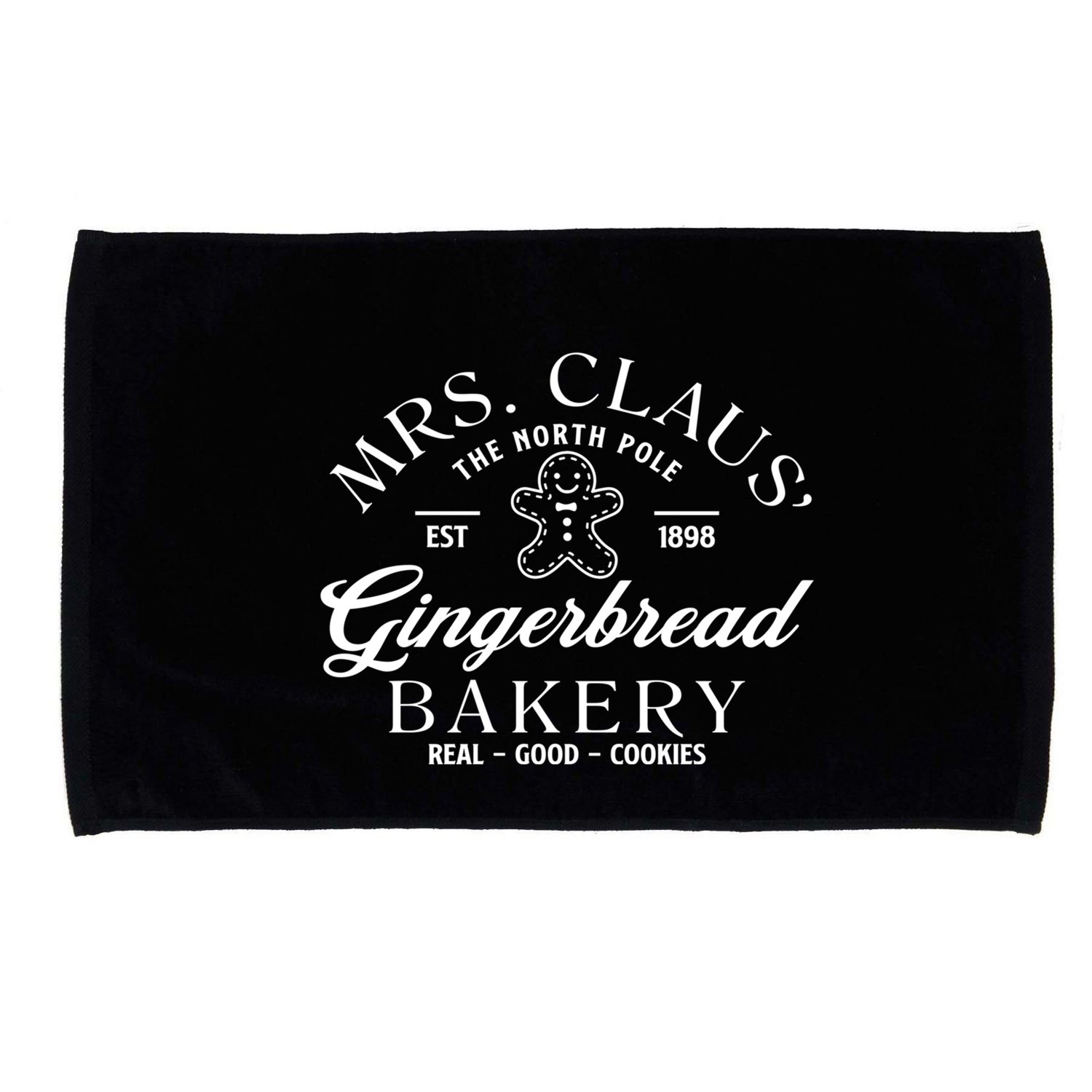Christmas Baker Cookie Mrs Claus Gingerbread Bakery Gift Microfiber Hand Towel