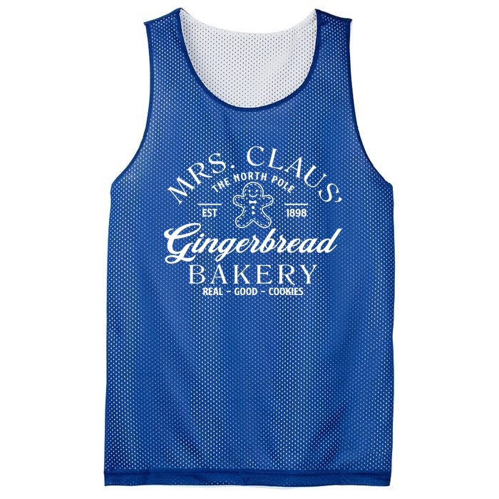 Christmas Baker Cookie Mrs Claus Gingerbread Bakery Gift Mesh Reversible Basketball Jersey Tank