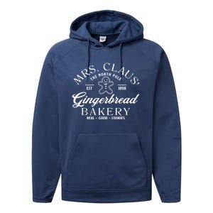 Christmas Baker Cookie Mrs Claus Gingerbread Bakery Gift Performance Fleece Hoodie