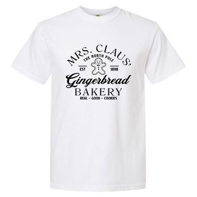 Christmas Baker Cookie Mrs Claus Gingerbread Bakery Gift Garment-Dyed Heavyweight T-Shirt