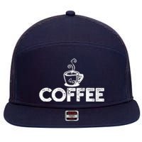 Coffee Barista 7 Panel Mesh Trucker Snapback Hat