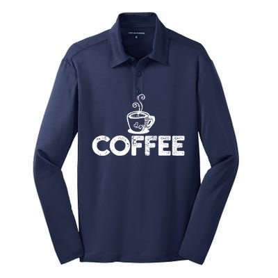 Coffee Barista Silk Touch Performance Long Sleeve Polo