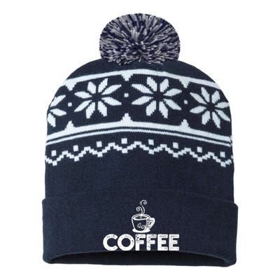 Coffee Barista USA-Made Snowflake Beanie