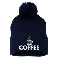 Coffee Barista Pom Pom 12in Knit Beanie