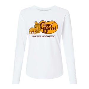 Cappy Barrel; Capybara Campaign Store Womens Cotton Relaxed Long Sleeve T-Shirt