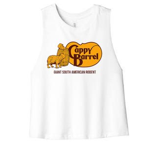 Cappy Barrel; Capybara Campaign Store Women's Racerback Cropped Tank