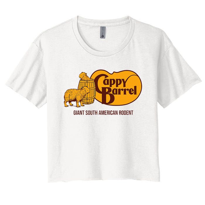 Cappy Barrel; Capybara Campaign Store Women's Crop Top Tee