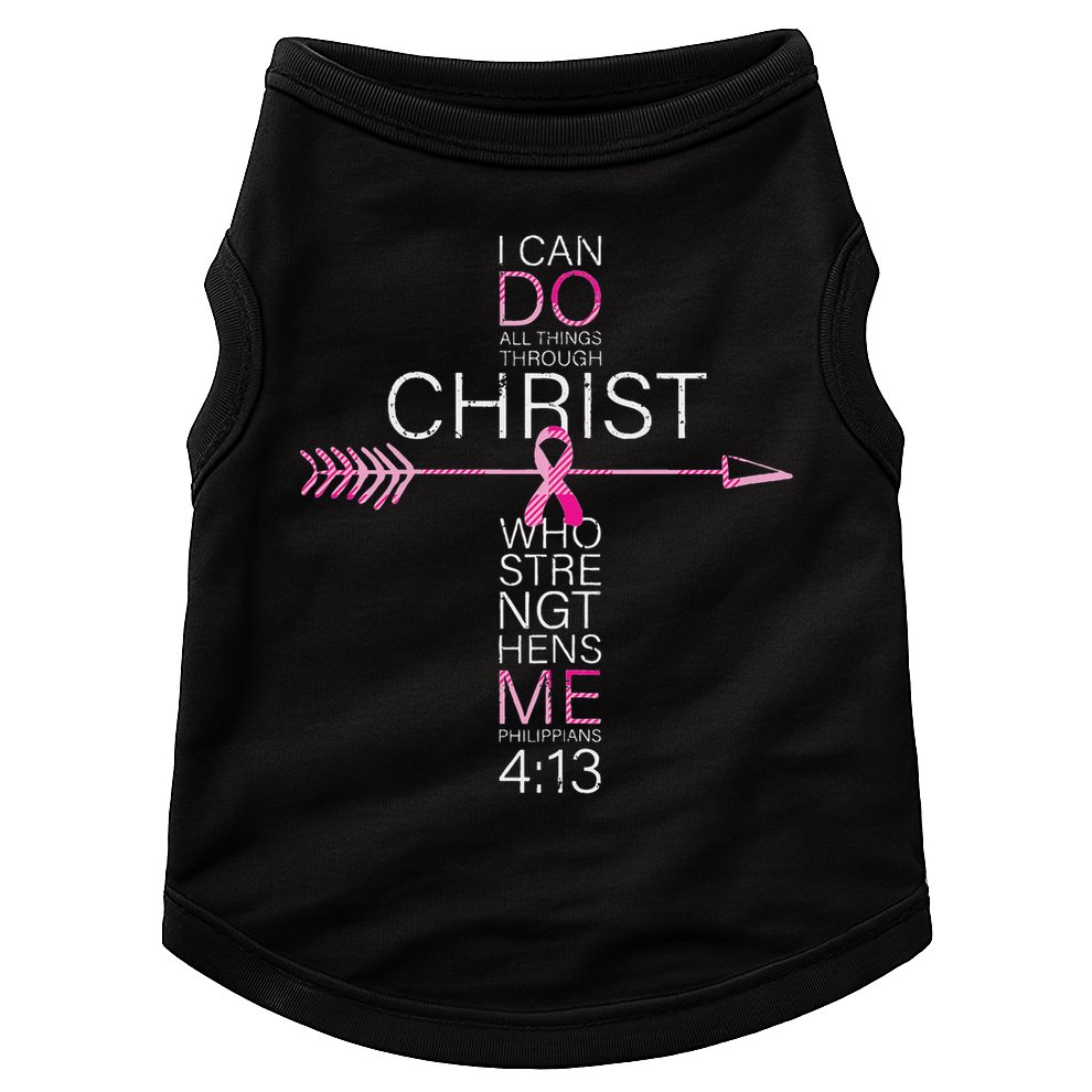 Christian Breast Cancer Cross Religious Bible Verse Doggie Tank