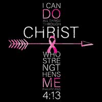 Christian Breast Cancer Cross Religious Bible Verse Impact Tech Backpack