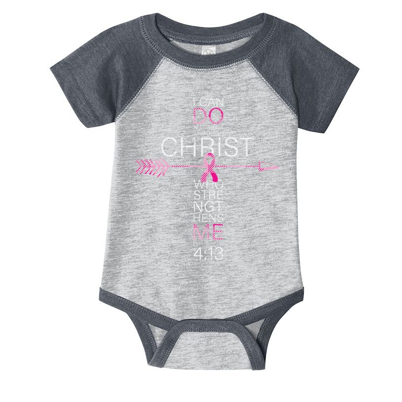 Christian Breast Cancer Cross Religious Bible Verse Infant Baby Jersey Bodysuit