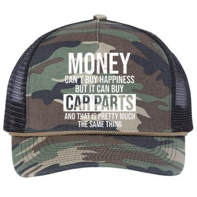 Can Buy Car Parts Funny Car Guy Car Lover Auto Mechanic Gift Retro Rope Trucker Hat Cap