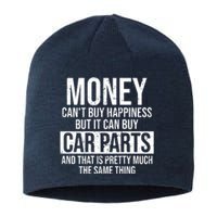 Can Buy Car Parts Funny Car Guy Car Lover Auto Mechanic Gift Sustainable Beanie