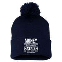 Can Buy Car Parts Funny Car Guy Car Lover Auto Mechanic Gift Pom Pom 12in Knit Beanie