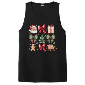 Coquette Bow Christmas Santa Claus Gingerbread Xmas Matching PosiCharge Competitor Tank