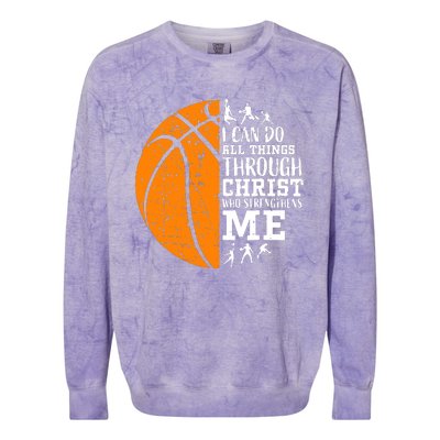 Christian Basketball Colorblast Crewneck Sweatshirt