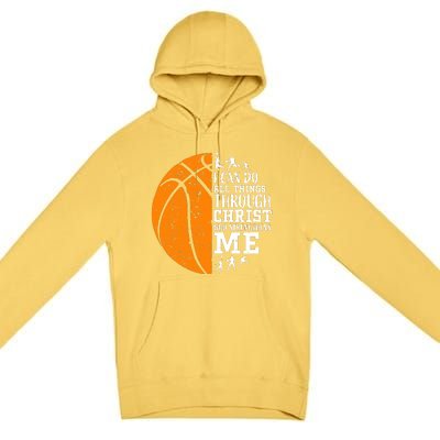 Christian Basketball Premium Pullover Hoodie