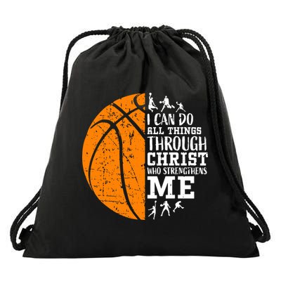 Christian Basketball Drawstring Bag