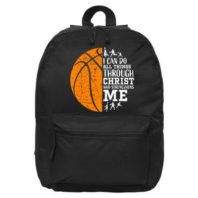Christian Basketball 16 in Basic Backpack